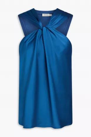 Ria Twisted Satin Sleeveless Top