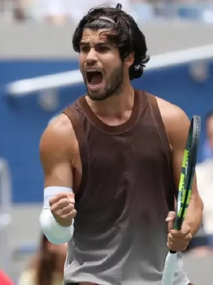 Carlos Alcaraz US Open 2026 Brown Gradient Tank Top