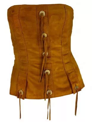 Earle Meets World 2026 Alix Earle Brown Strapless Top