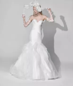 Strapless Mikado Fit & Flare Gown