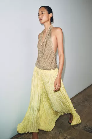 Pleated Long Skirt