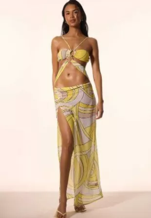 Printed Floor Length Maxi Dress
