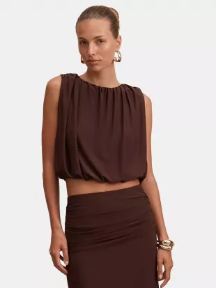 Sutton Sleeveless Bubble Top