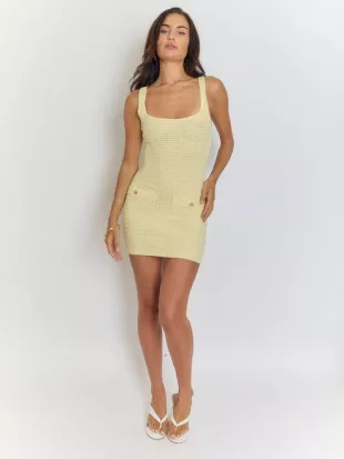 Sofia Knitted Backless Mini Dress