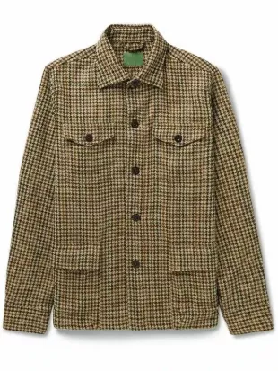 The Gentlemen S01 Theo James Brown Houndstooth Jacket