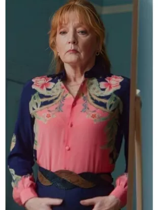 Marble Hall Murders 2026 Susan Ryeland Floral Print Blouse