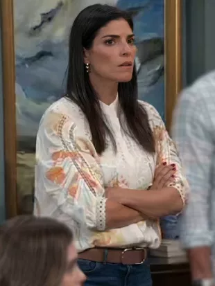 General Hospital Brook Lynn Quartermaine Floral Lace Blouse