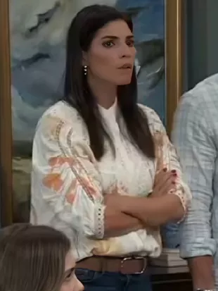 General Hospital Brook Lynn Quartermaine Floral Lace Blouse