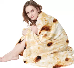 Double Sided Burrito Taco Tortilla Wrap Blankets