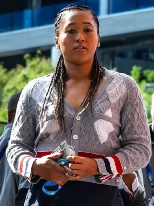 Naomi Osaka 2026 US Open Grey Cardigan