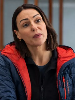 Vigil S03 Suranne Jones Blue Quilted Jacket