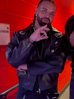 Drake Toronto Concert 2026 Black Leather Jacket