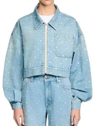 The Gentlemen S02 Susie Glass Cropped Denim Jacket