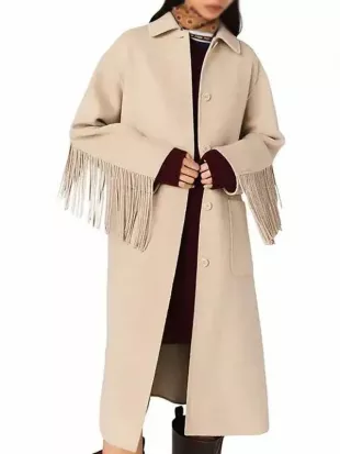The Gentlemen S02 Kaya Scodelario Fringe Wool Coat