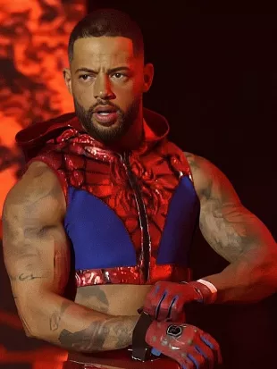 TNA Lockdown Trey Miguel Spider Man Vest