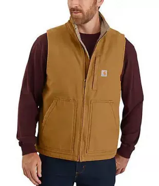 Washed Duck Mock-Neck Vest