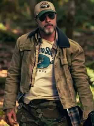 Heart Of The Beast 2026 Brad Pitt Brown Collar Jacket