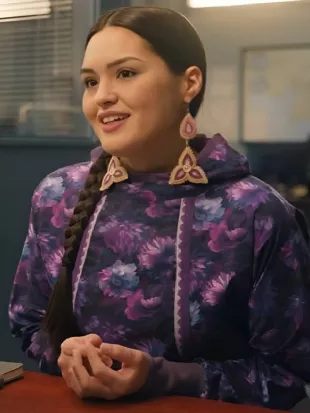 North Of North Season 2 Anna Lambe Purple Floral Hoodie