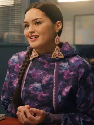 Anna Lambe North Of North S02 Purple Floral Hoodie