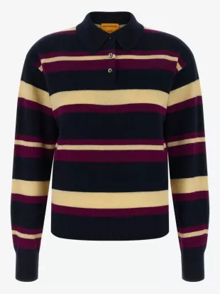 Collegiate Stripe Polo in Midnight Combo