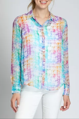 Button-up With Roll-up Sleeve Shirt