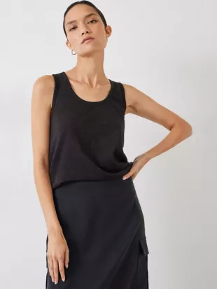 Scoop Neck Slub Vest Top