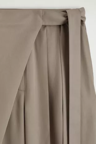 Fluid Wrap-Front Trousers