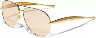 Retro Gold Aviator Sunglasses