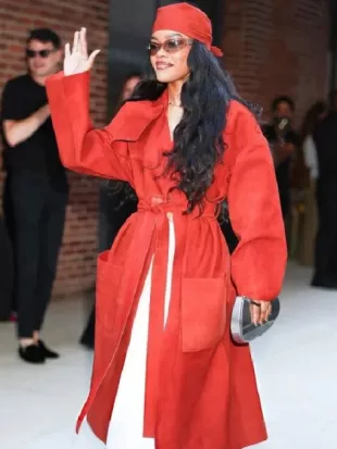 Teyana Taylor NY Fashion Week 2026 Red Coat