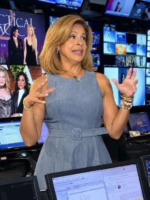 The Today Show 2026 Hoda Kotb Light Blue Belted Denim Dress