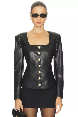 Lavena Faux Leather Jacket
