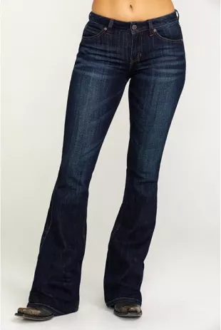 Rebel Mid Rise Bootcut Stretch Denim Jeans