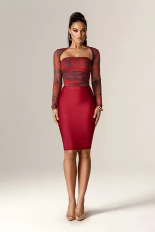 Agron Long Sleeves Mesh Top