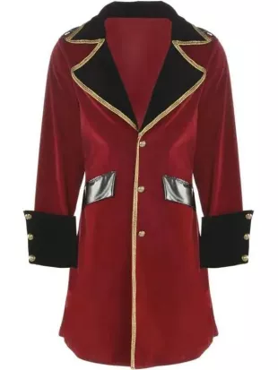 Jack Sparrow Red Costume Trench Coat