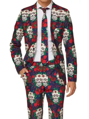 Halloween Day of the Dead Skull Suit