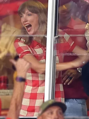 Taylor Swift Red Checked Polo Dress