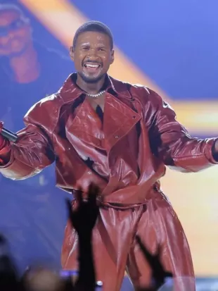 R&B Tour 2026 Usher Red Leather Jacket