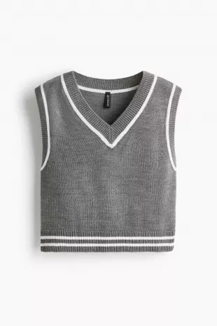Striped Trim Vest