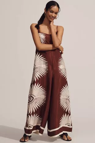 Printed Wide-Leg Jumpsuit