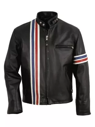 Wyatt Easy Rider American Flag Leather Jacket