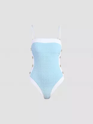 Tory Colorblock One-Piece Swimsuit