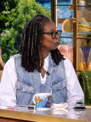 The View 2026 Whoopi Goldberg Blue Denim Vest