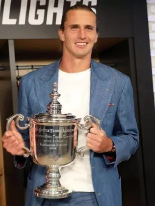 Alexander Zverev 2026 US Open Champion Blue Suit