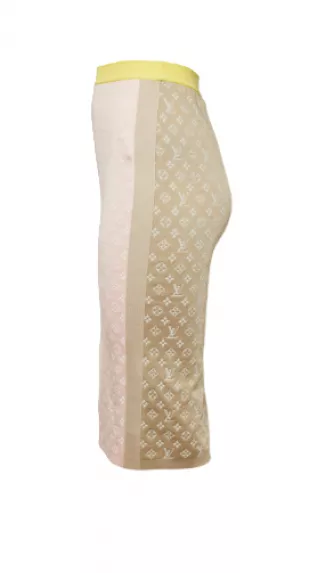 Multicolor Monogram Jacquard Knit Tube Midi Skirt