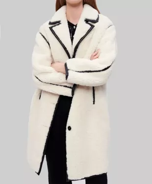 Buy Dark Matter: Tiff Abreu White Shearling Coat