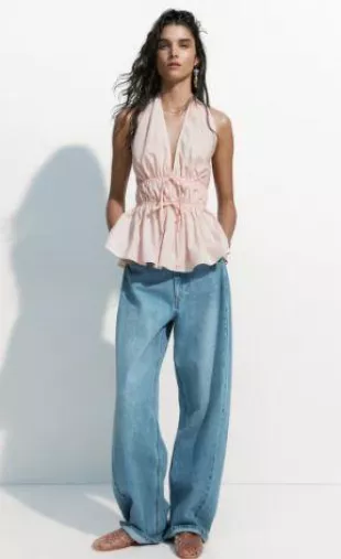 Pink Peplum Top