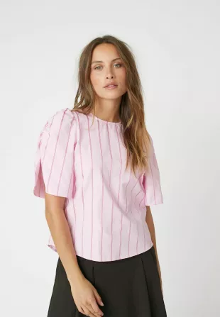 Rosalinacc Stripe Ss Blouse