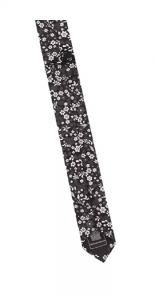 Floral Print Silk Tie