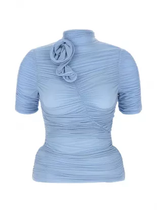 Floral Curl Silk Top