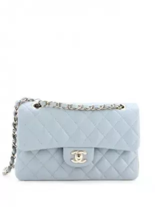 Classic Double Flap Bag Quilted Caviar Small Shoulder Bag